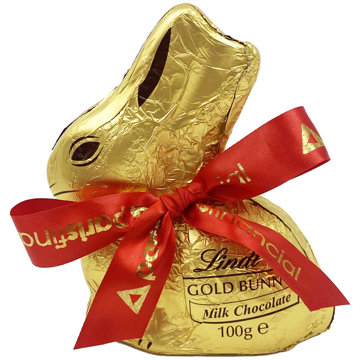 Show details for 100g Lindt Bunny with Branded Ribbon Picture of 100g Lindt Bunny with Branded Ribbon