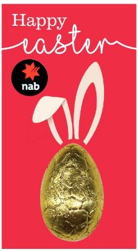 Picture of Fully Printed Card with Chocolate Half Egg