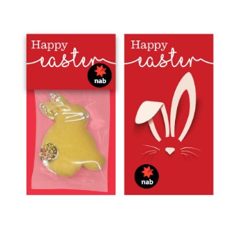Picture of Bunny Billboard Card Large Gingerbread Bunny